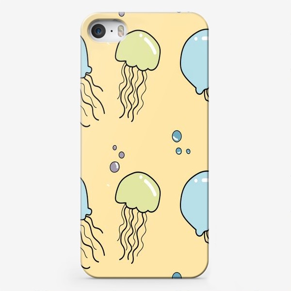 Чехол iPhone «Паттерн с медузами»