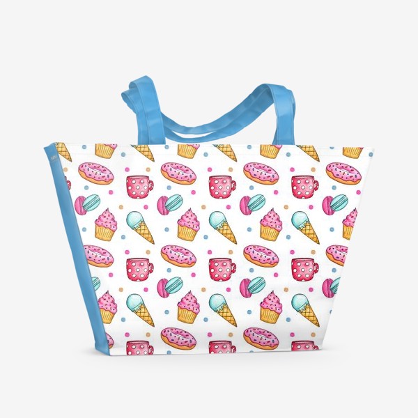 Пляжная сумка «Акварельные сладости»
