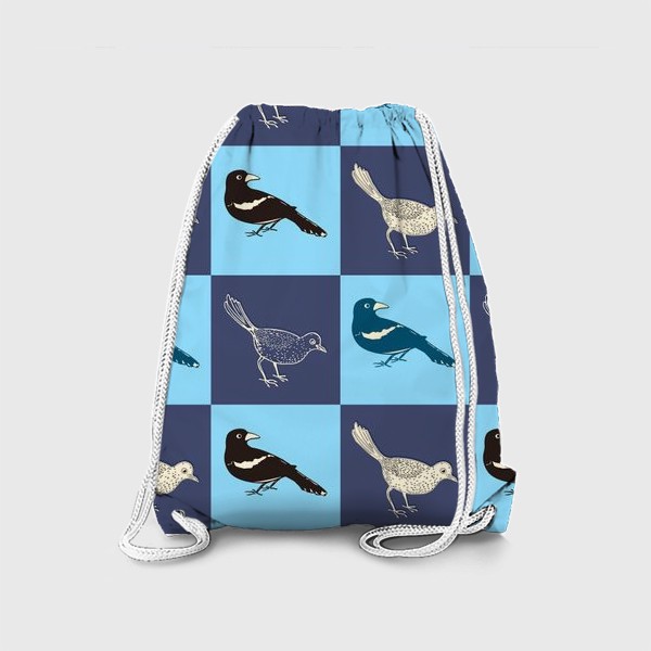 Рюкзак «Птицы в квадратах»