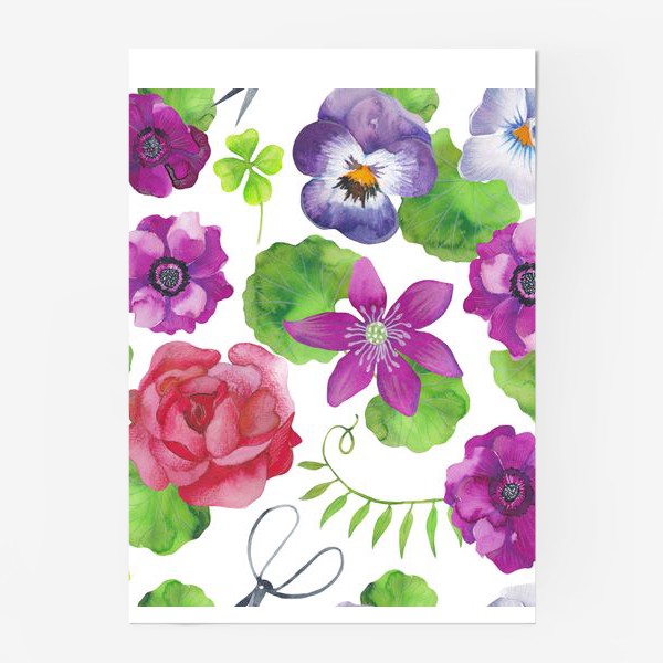 Постер «Садовые цветы»