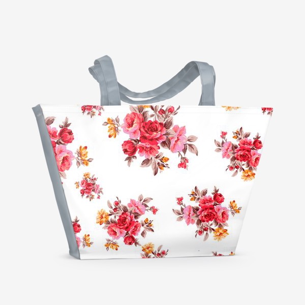 Пляжная сумка «паттерн цветы»