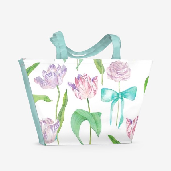 Пляжная сумка «Нежные тюльпаны»