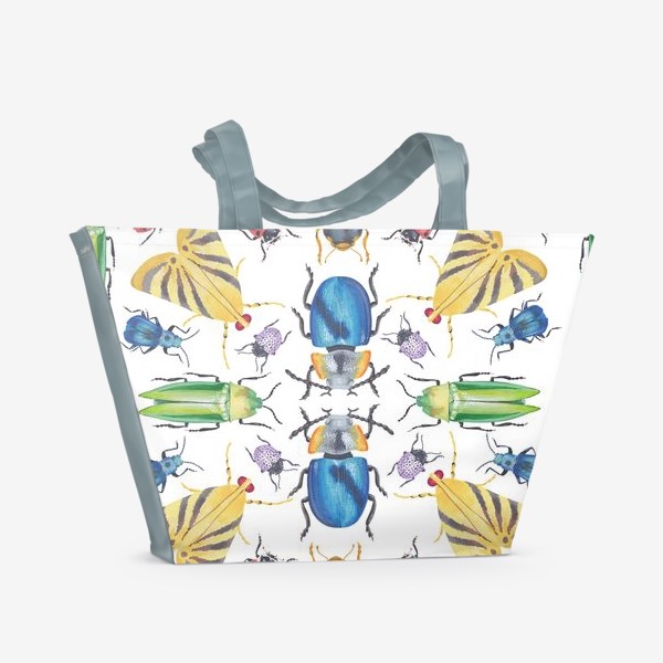 Пляжная сумка «Геометрия жуков»