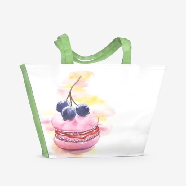 Пляжная сумка «Макарон с ягодками»