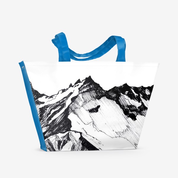 Пляжная сумка «Горы Приэльбрусья»
