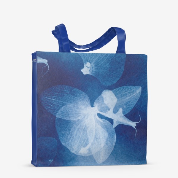 Сумка-шоппер «Орхидеи (цианотипия)»