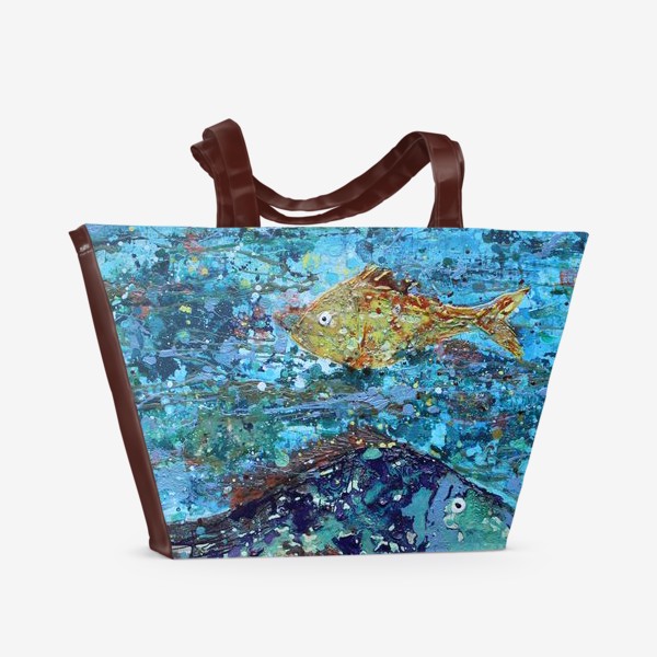 Пляжная сумка «Рыбья прогулка»