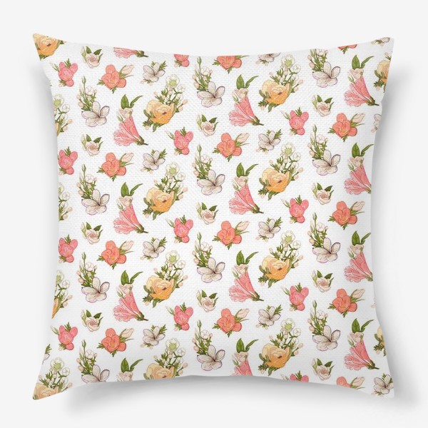Подушка «Flowers pattern»