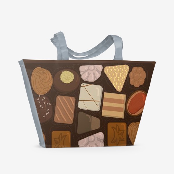 Пляжная сумка «Коробка с шоколадными конфетами»