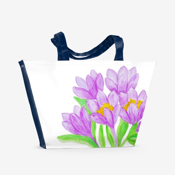 Пляжная сумка «Лиловые крокусы»