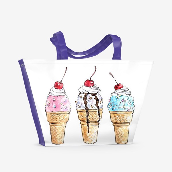 Пляжная сумка «Мороженко»
