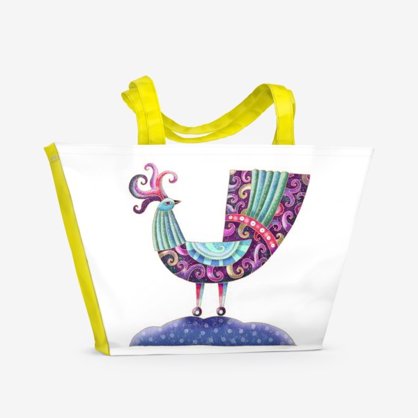 Пляжная сумка «Птичка нарядная»