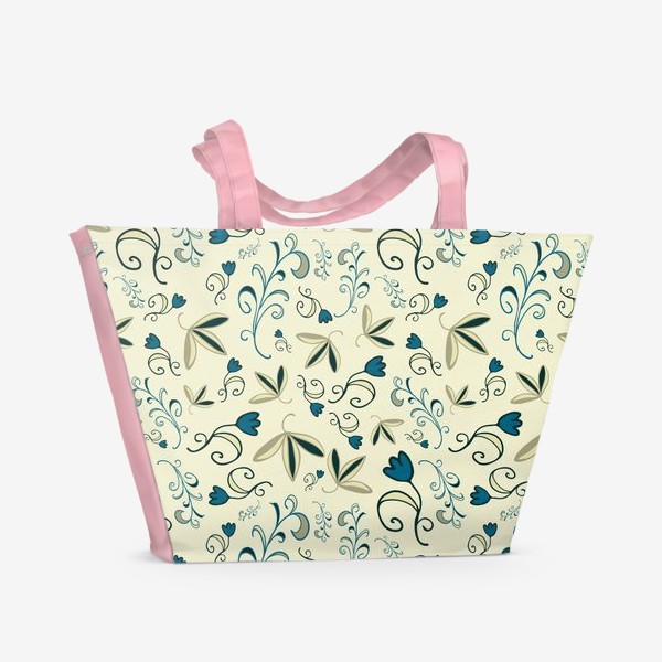 Пляжная сумка «Синие цветы»