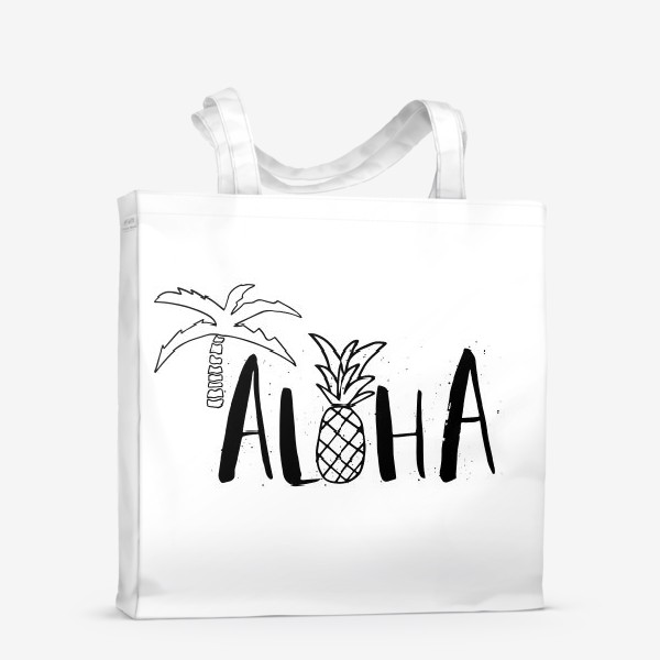 Сумка-шоппер «Aloha. Гавайское настроение. Леттеринг»