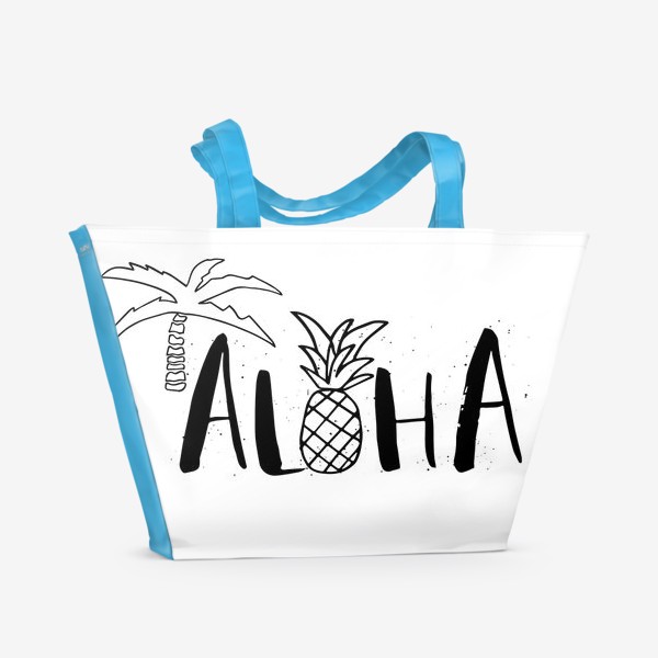 Пляжная сумка &laquo;Aloha. Гавайское настроение. Леттеринг&raquo;