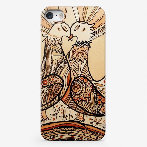 Чехол iPhone «Любовь и голуби»