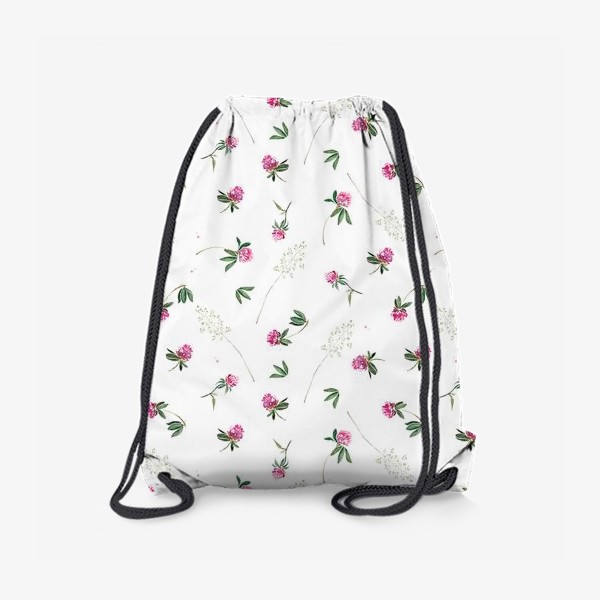 Рюкзак «Розовый клевер и весенняя трава»