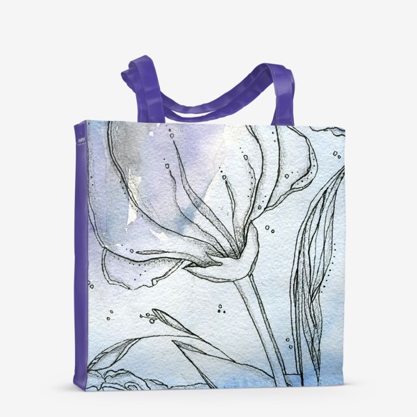 Сумка-шоппер «синий цветок»
