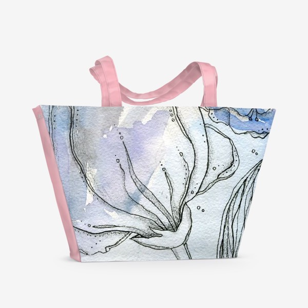 Пляжная сумка «синий цветок»