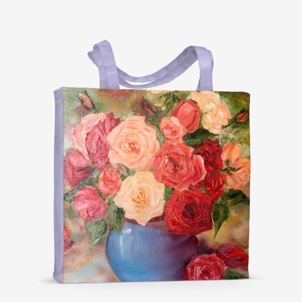 Сумка-шоппер «Розы в синей вазе»