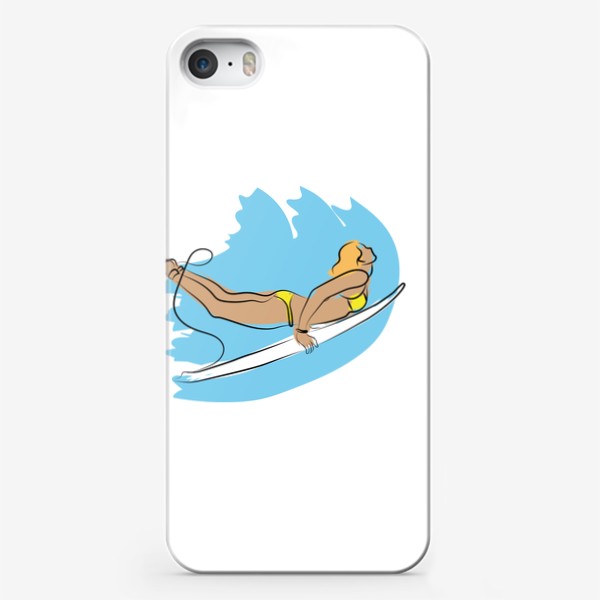 Чехол iPhone «Девушка серфер ловит волну»