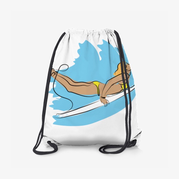 Рюкзак «Девушка серфер ловит волну»