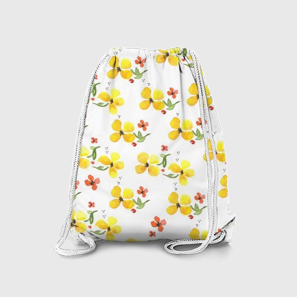 Рюкзак «Жёлтый цветочный узор»