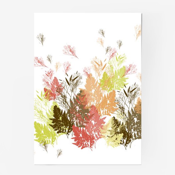 Постер «Растения осень листочки природа деревья»