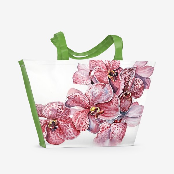 Пляжная сумка «орхидейка красная»