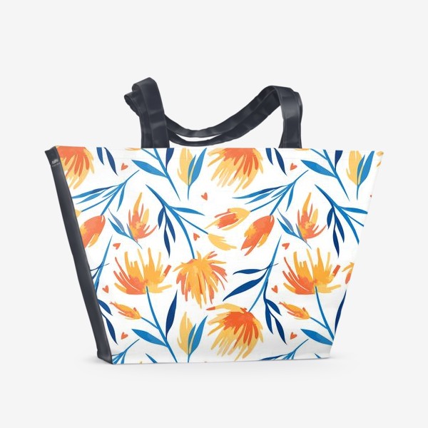Пляжная сумка «Яркие цветы»