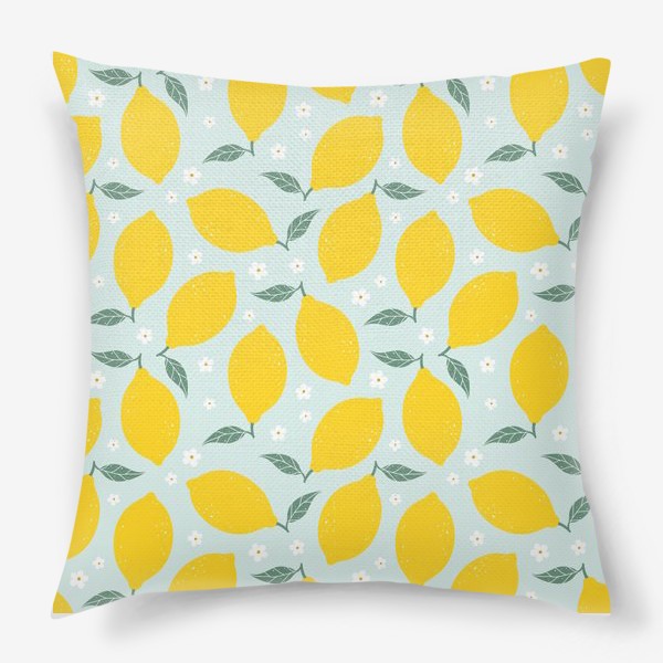 Подушка «Лимонно-цветочный»