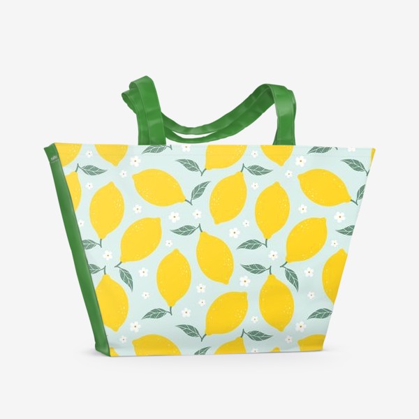 Пляжная сумка &laquo;Лимонно-цветочный&raquo;
