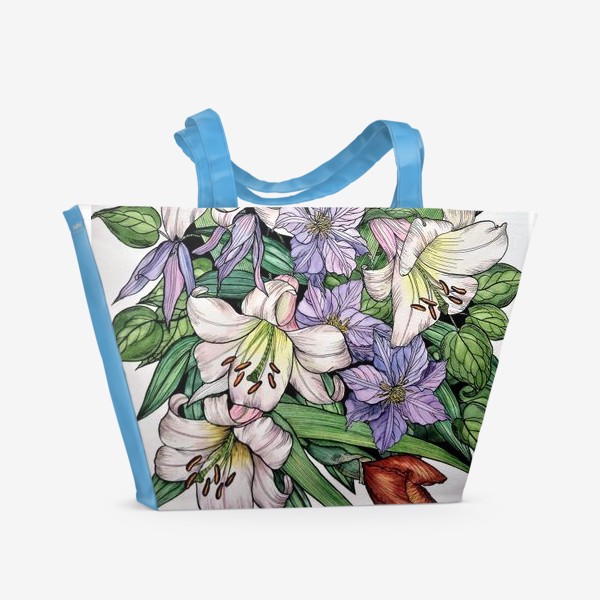 Пляжная сумка «Цветочный натюрморт»