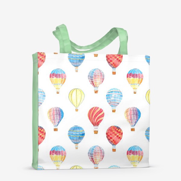 Сумка-шоппер «Паттерн с Акварельными воздушными шарами»