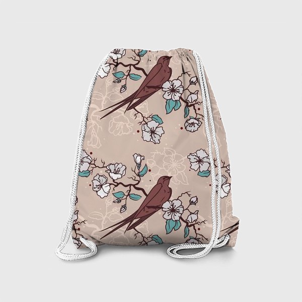 Рюкзак «Ласточки и цветущая сакура»