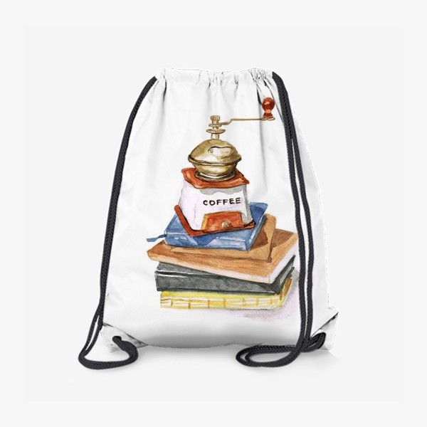 Рюкзак «кофемолка на стопке книг»