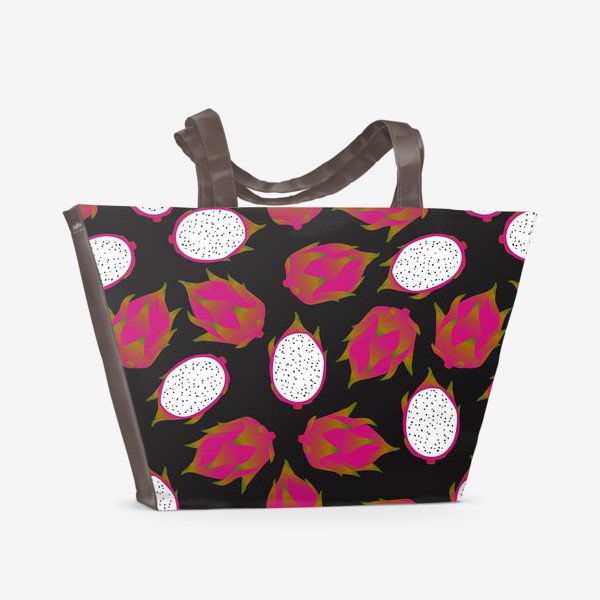 Пляжная сумка &laquo;Dragon fruit — питахайя, тропический фрукт&raquo;