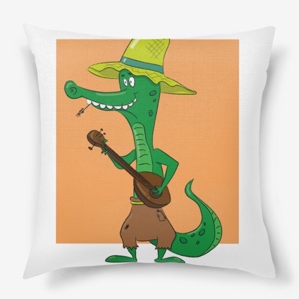 Подушка «Крокодил с банджо»