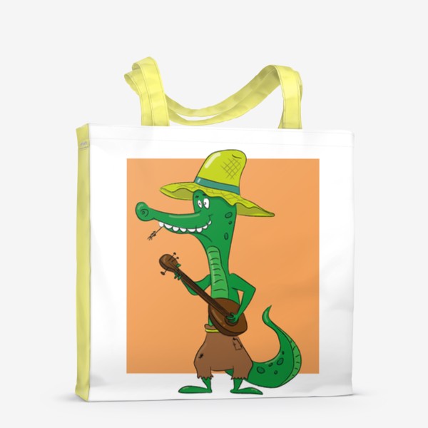 Сумка-шоппер «Крокодил с банджо»