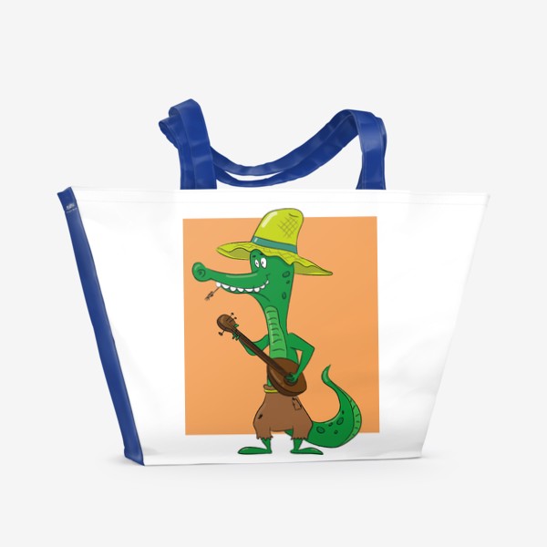 Пляжная сумка «Крокодил с банджо»
