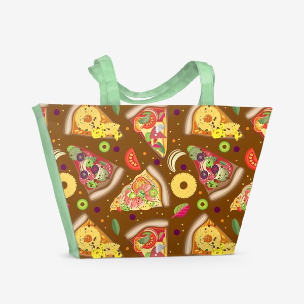 Пляжная сумка «паттерн Пицца»