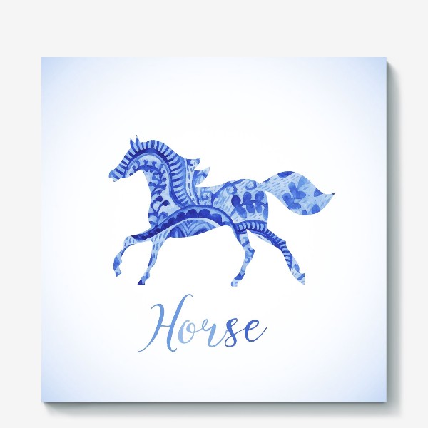 Холст «Акварельная лошадь»