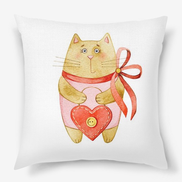 Подушка «Сердечный котик»
