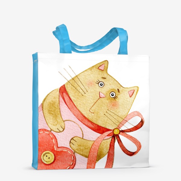 Сумка-шоппер «Сердечный котик»