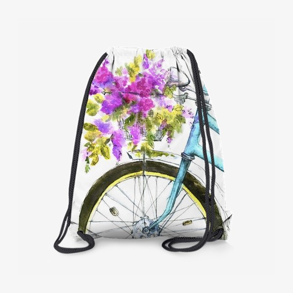 Рюкзак «Велосипед с букетом цветов»