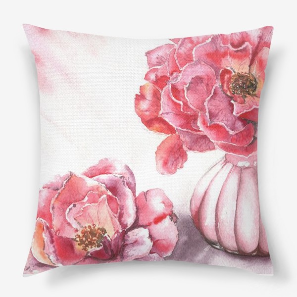 Подушка «Натюрморт с розой»