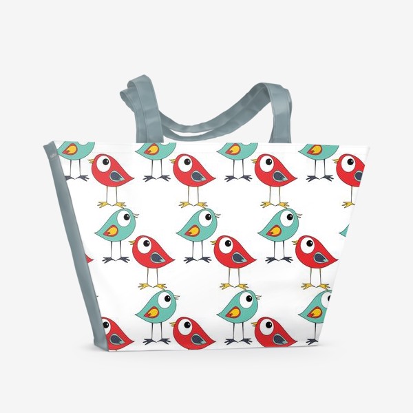 Пляжная сумка «Паттерн птицы»