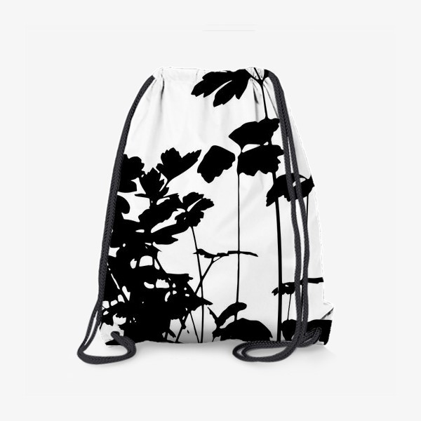Рюкзак «Черно-белая флора»