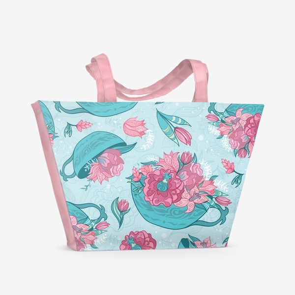 Пляжная сумка «Цветочный чай»