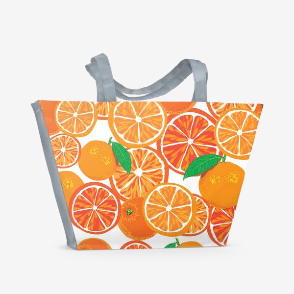 Пляжная сумка &laquo;Апельсины на белом&raquo;